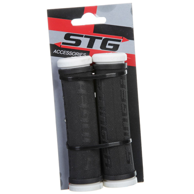 Грипсы STG HL-G107-1 , черно-белая для велосипедa