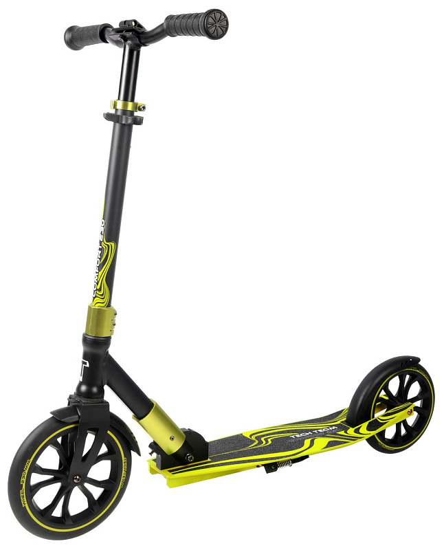 Самокат Городской Tech Team Comfort  230R, 230/200 мм  Черно-зеленый / Green