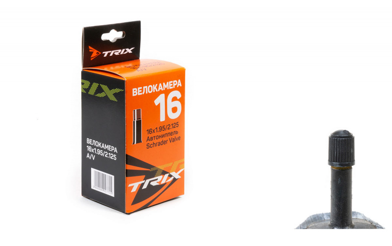 Камера бутиловая , для детских велосипедов TRIX 16"x 1.95/2.125 AV