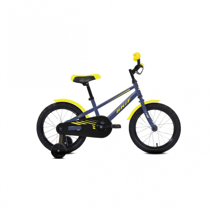 Велосипед детский Скиф 16 (16" 1 ск.) серый/жёлтый