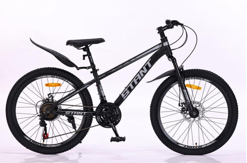 Велосипед скоростной (М) 24" STANT MD4000 рама 12"  сталь , 21 ск, черно/серый