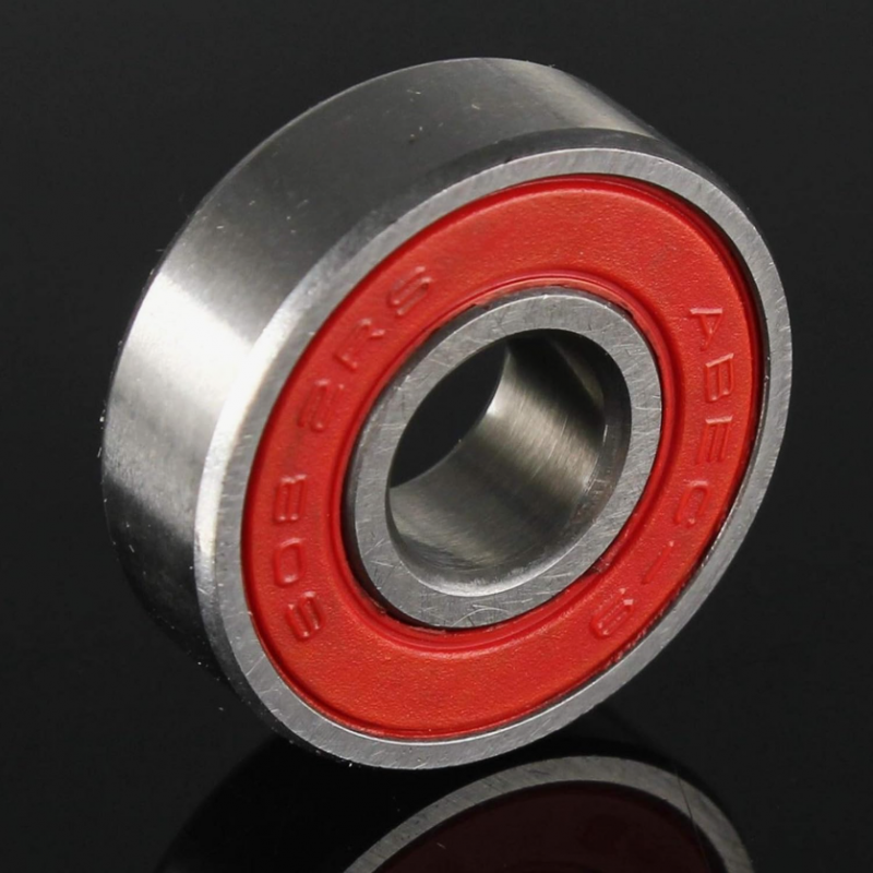 Подшипник колёс TRIX 608-2RS (ABEC-9), срезиновым пыльником, внешнийø22мм, внутренний ø8мм,красный
