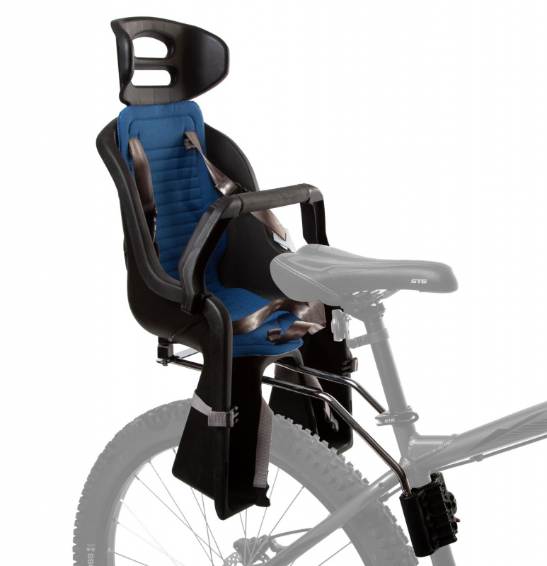 Кресло детское заднее Sunnywheel SW-BC-137 для велосипедa, синий Выдерживает до 22 кг