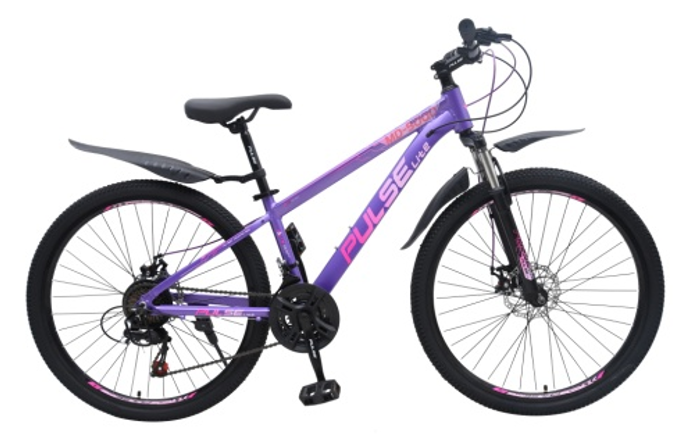Велосипед Pulse Lite 24" MD3000 24" 21 ск., алюм фиолетовый / темно-розовый / светло-розовый