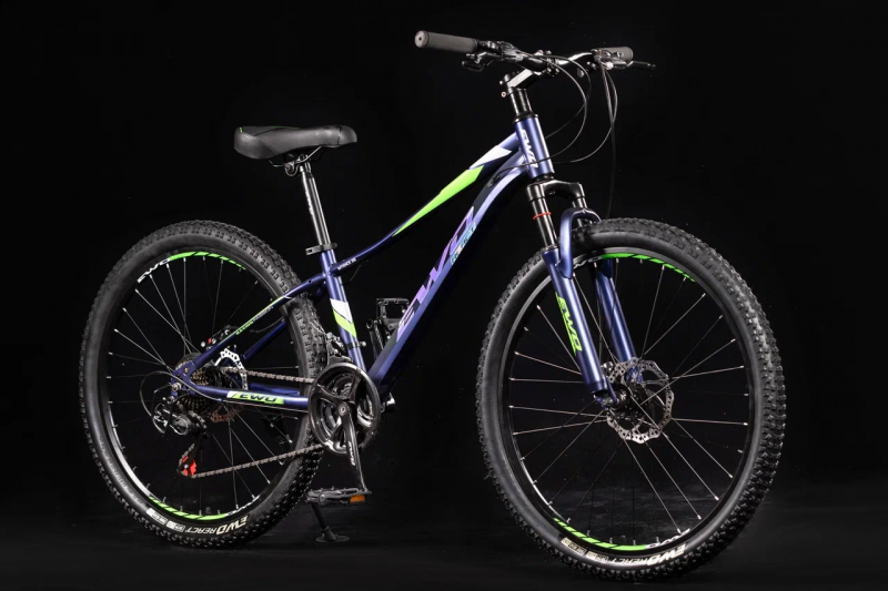Велосипед скоростной EWO 26" Intence сталь  21ск скрытая проводка BLACK/GREN / Черный/Зелёный