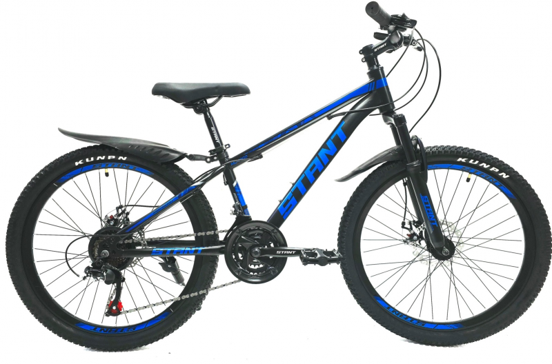Велосипед скоростной (М) 24" STANT MD4000 рама 12", 21 ск, черный/синий
