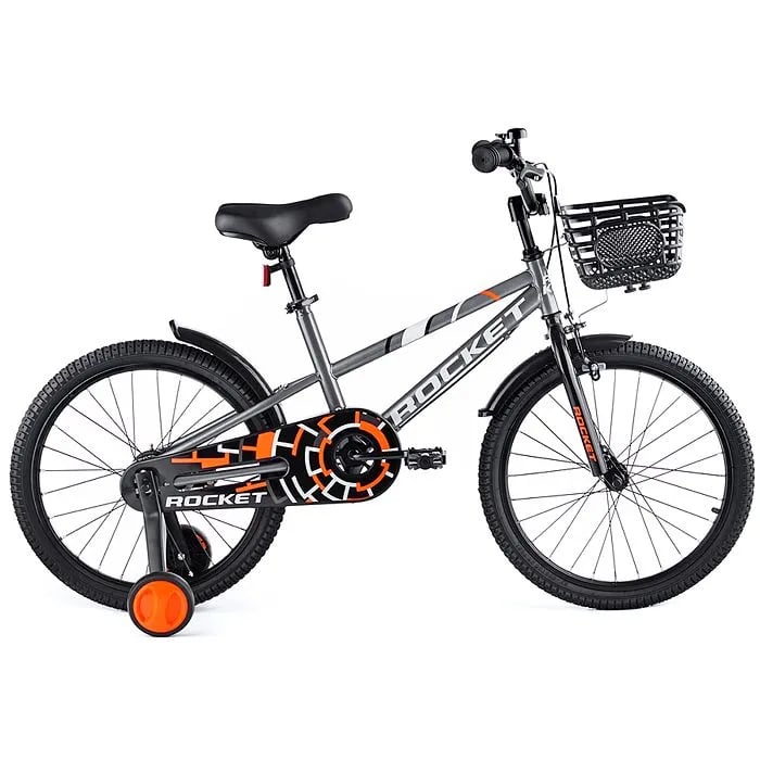 Велосипед детский с доп колесами  20" Rocket 100, цвет серый 	