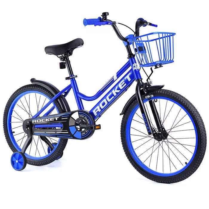 Велосипед детский  20" Rocket 101, цвет синий ( Дополнительные колеса)