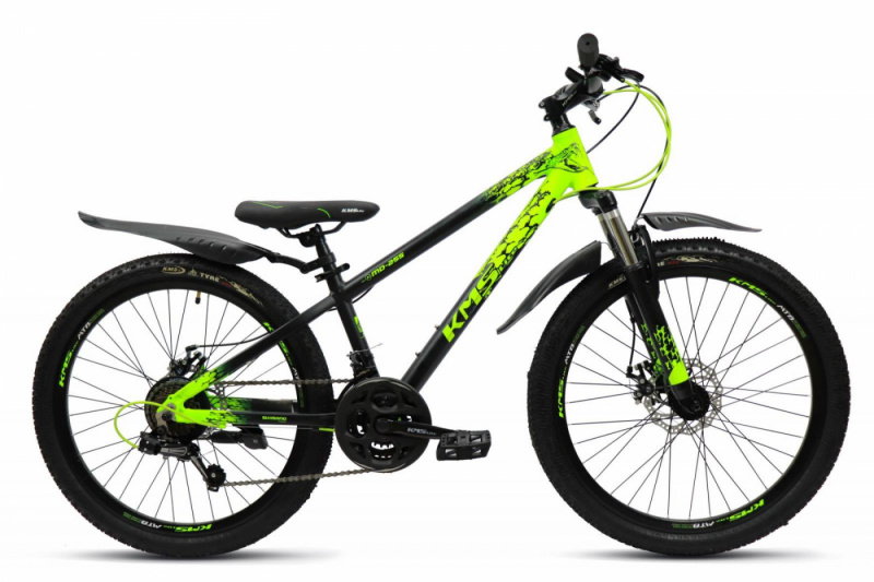 Велосипед KMS Lite MD365 (26" 21 ск.алюм.) черный-зеленый
