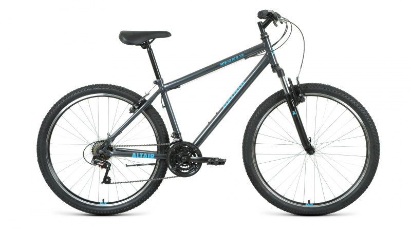 Велосипед Альтаир МТВ НT 27,5" 1.0 (27,5" 21ск. рост 19") темно-серый/мятный