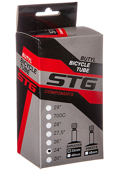Камера велосипедная STG бутил 24"Х1,95" / 2,125" автонип. 33мм. для велосипедa