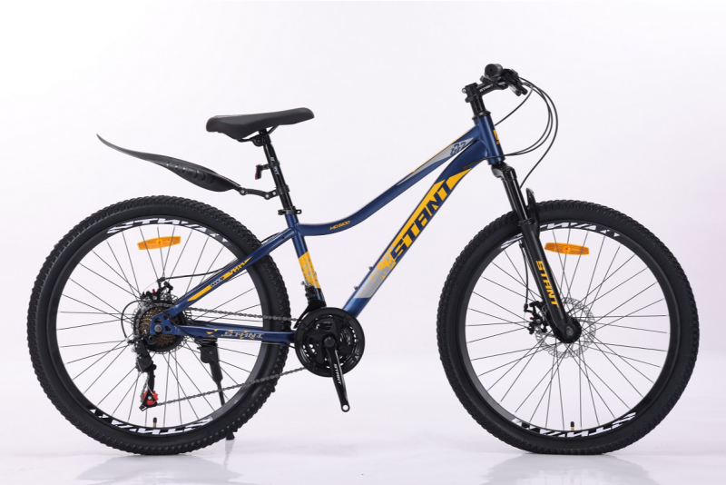 Велосипед скоростной (М) 26" STANT MD6100 рама 14" сталь, 21 ск,  синий/желтый