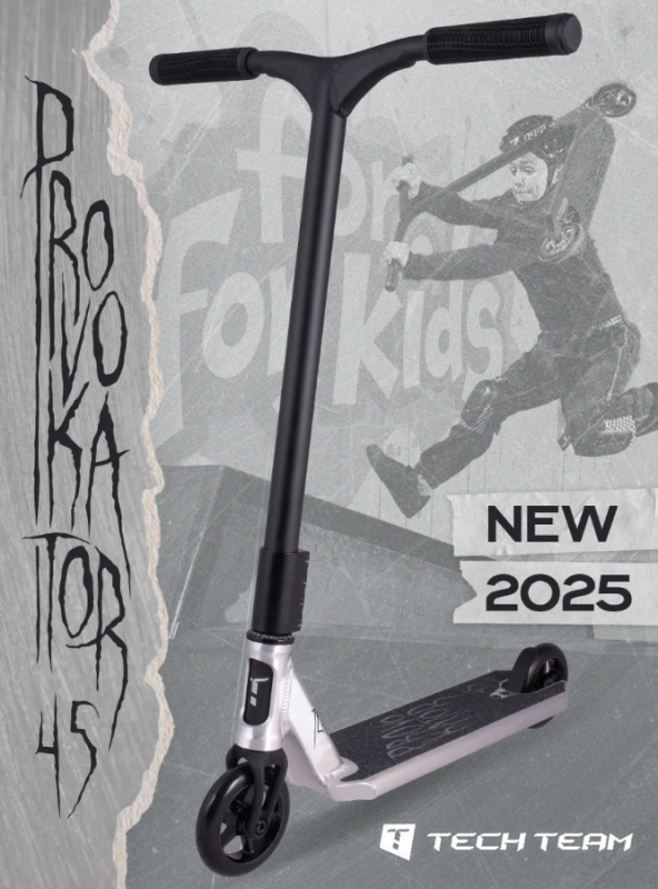 Самокат трюковой Tech Team Provokator 45 110мм SCS Полированный-Чёрный / Brushed Black