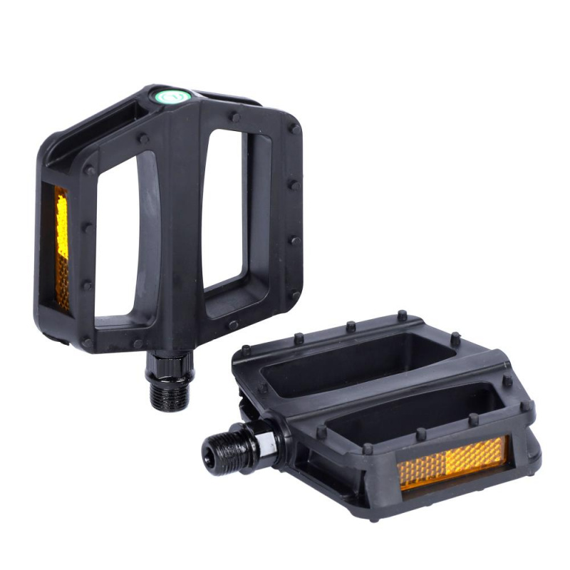 Педаль MTB MIXIEER MX-P873, 9/16 резьба, PP корпус, сталь. подшипник, 106х96мм, с рефлектором, сталь