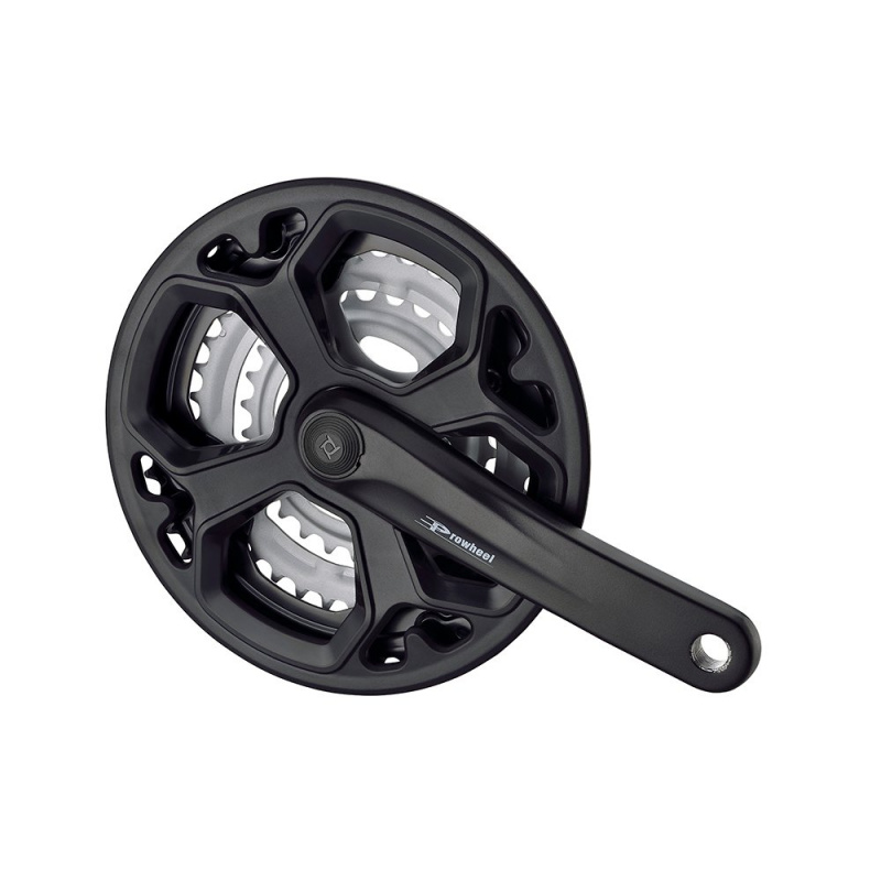 Шатуны-система Prowheel, 3ск., 28/38/48 зуб., 1/2"х3/32",сталь с защитой; шатуны 170мм, алюминий, ре