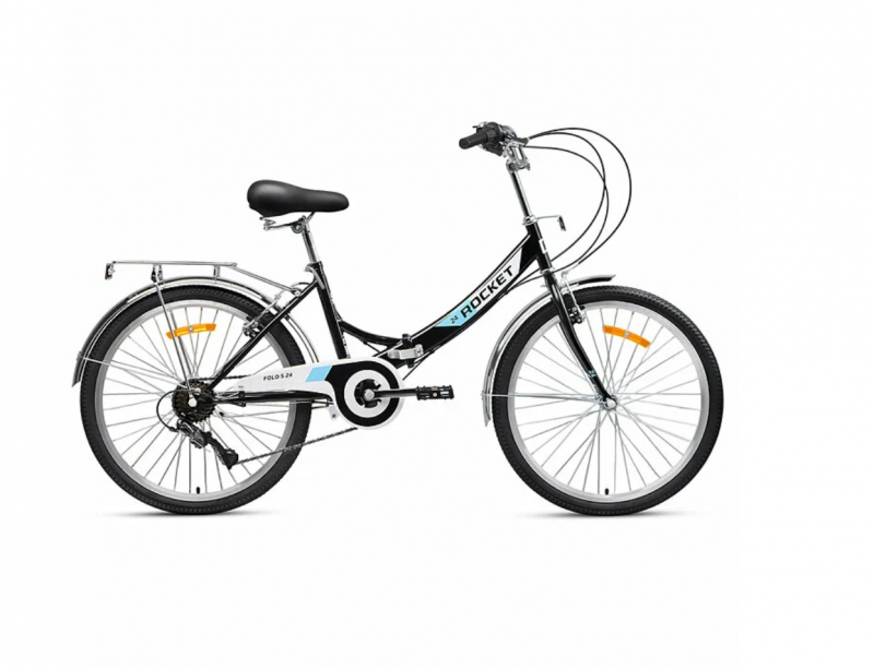 Велосипед скоростной (М) 24" Rocket City Fold S 24", цвет черный, размер 16"