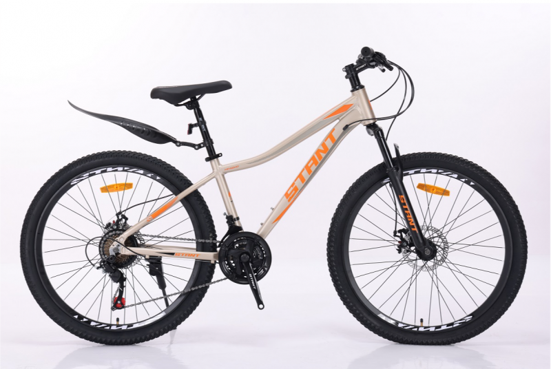 Велосипед скоростной (М) 26" STANT MD6600 рама 14", АЛЮМИНИЙ 21 ск , серый / оранжевый