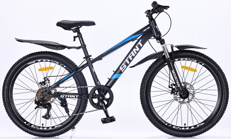 Велосипед скоростной(M) 24" STANT MD410 12", 6 ск, черный/синий