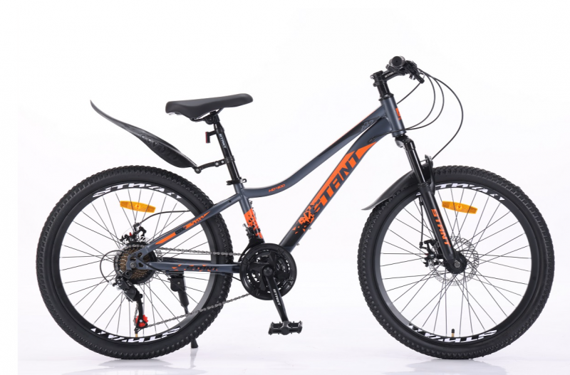 Велосипед скоростной (М) 24" STANT MD4100 рама 12"  сталь , 21 ск, серый/оранжевый