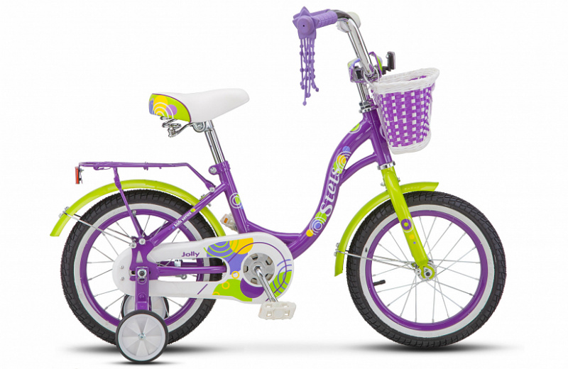 Велосипед детский с доп колесами Stels Jolly 14" V010 (фиолетовый)
