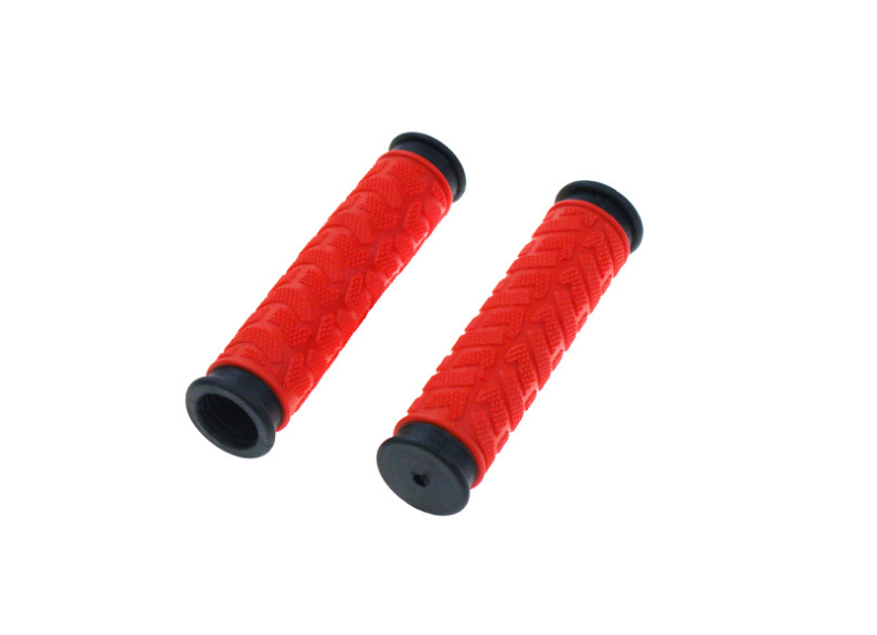 Грипсы TRIX, резиновые, 125мм, 2-х компонентные, красные с черным кантом HL-G49-RED	 