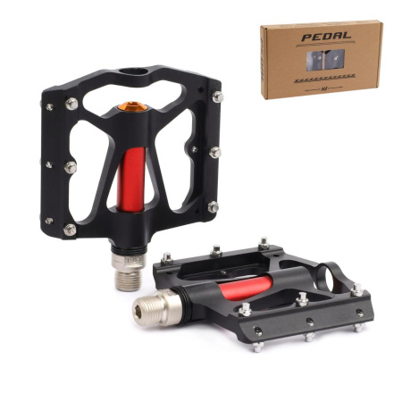 Педаль EXPERT HONGDING HD-570, 9/16 резьба, CNC корпус, 3 пром. подшипника, 94х90мм, с рефлектором, 