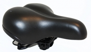 Седло велосипедное комфортное Vinca, размер 250x200мм, черный, универсальное, VS 188-01