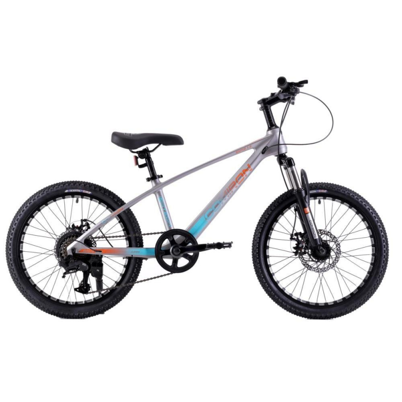 Велосипед 20" R20Ch COMIRON RAPID NEW хром сланцево-серый оранжево-голубой неон