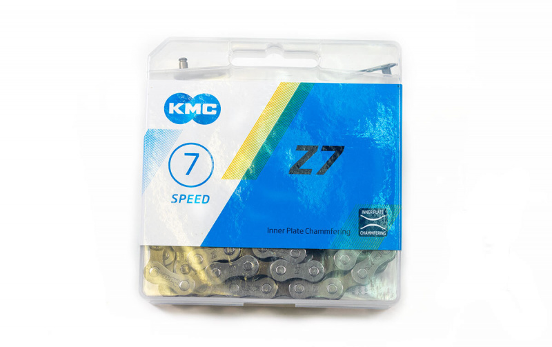 Цепь KMC Z-7 для 7 скоростей, 1/2"х3/32", 116 звеньев, пин 7.1мм, с замком, серо-коричневая