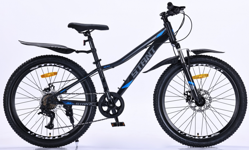Велосипед скоростной (M) 24" STANT MD415 12", 6 ск, черный/синий