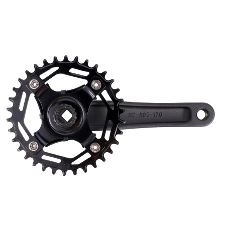 Система COMIRON TITAN, 170mm, 34T, AL+ST, квадрат, черный /GTR-A1033