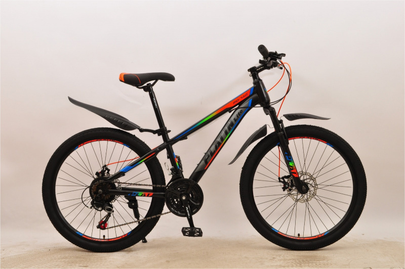 Велосипед Platin Lite 24" MD740 (24" 21 ск., сталь) черный/оранжево/синий