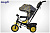 Трехколесный велосипед с крышей и родительской ручкой ВИВАТ -  ЧЕРНЫ/ЖЕЛТЫЙ (надувные колеса)