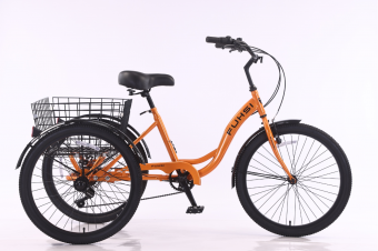 Велосипед трехколесный скоростной (M) Fushi 24"  7ск. FU674 оранжевый