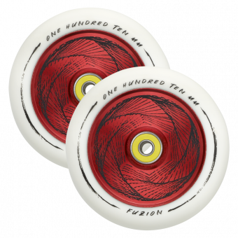 Колеса для самоката. Fuzion 110 mm Hollowcore Wheel (pair) - Marker / White Red Core White PU