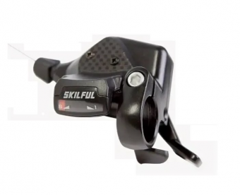 Шифтер Skillful правый 8 ск., трос 2050 мм, совместим с Shimano, черный	