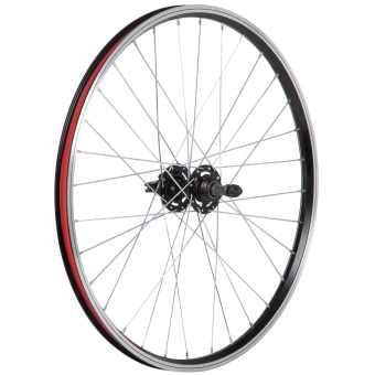 Колесо заднее 24" под V-brake 32 отв., под трещетку,втулка сталь,пром.подшип,эксцен. для велосипедa