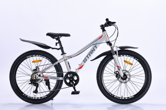 Велосипед скоростной (M) 24" STANT MD415 12", 6 ск, серебристый/красный