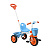 Велосипед детский трехколесный с управлемой ручкой ВДН2/4 оранжевый с голубым 