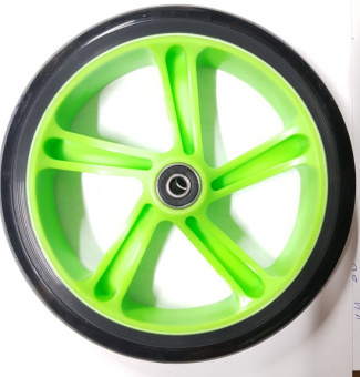 Колесо - 180 мм, для самокатов, с подшипниками ABEC 9, зеленое 180 мм(green)		