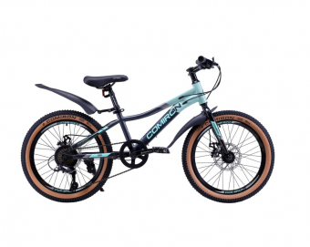 Велосипед скоростной (M) 20" рама 10" 7sp COMIRON SMART, жёсткая вилка, бирюзово-серый