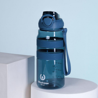 Бутылка для воды Вуухууу-Woohooo 850 ml / Пищевой PP / Синий 