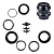 Рулевая колонка MIXIEER, 1-1/8"-1.5", безрезьбовая, EC 34 / 28.6 EC 34/30, подшипники 41.8 x 45°x 45