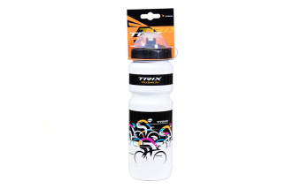 Фляга TRIX, 800 мл, защитная крышка, 70°С/-10°С, LDPE, черно-белая 