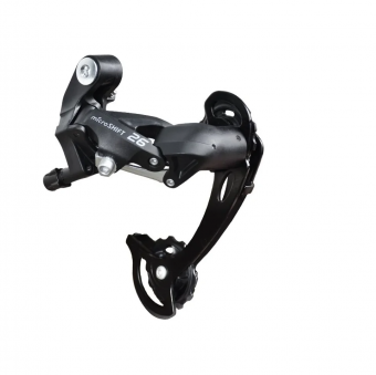 Переключатель задний MicroShift RD-M26L, SGS, 2/3x7/8 скоростей, крепление на болт, 312г черный