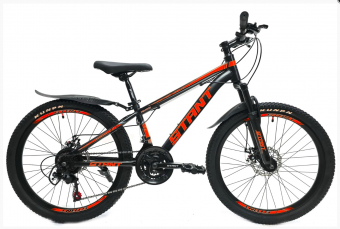 Велосипед скоростной (M) 24" STANT MD4000 рама 12", 21 ск, черный/оранжевый