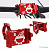Держатель велосипедный для телефона KRAFTBIKE. 55-100мм. Алюминиевый. Цвет Красный. 116гр