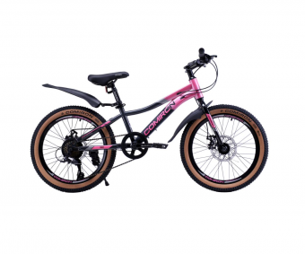 Велосипед скоростной (M) 20" рама 10" 7sp COMIRON SMART, жёсткая вилка, розово-серый