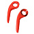 Дополнительные ручки руля (рожки). 2 шт. ENLEE. PC deputy handle. Красный