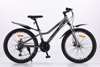 Велосипед скоростной (М)  24" STANT MD400 рама 12" сталь, 21 ск  серый